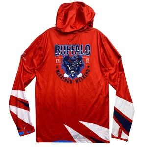 Buffalo Marathon Hoodie Mens Medium Athletic Running Race Work Out Spell Out